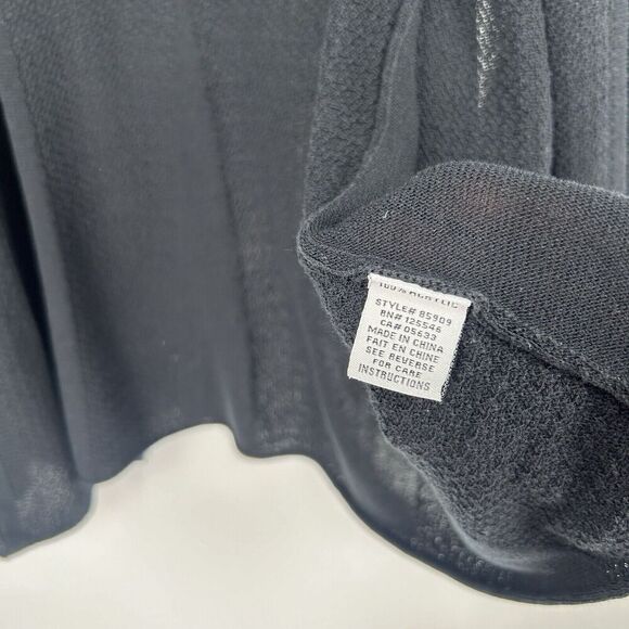 Habitat Open Front Cardigan Black Long Line Lightweight Long Sleeve Size M - Picture 10 of 10